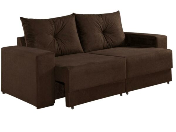 Sofá Retrátil Arezzo 1.90m - Marrom Suede