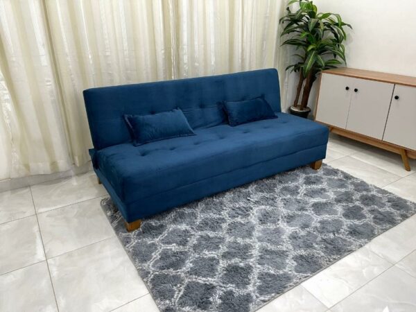 Sofá Cama Arpoador 1.85m – Azul Veludão