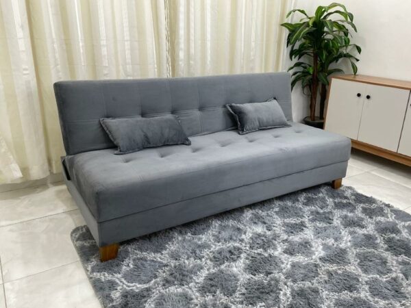 Sofá Cama Arpoador 1.85m – Cinza Veludão