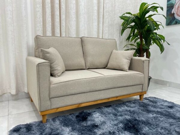 Sofá 2 lugares Slim 1.40m – Bege Linho