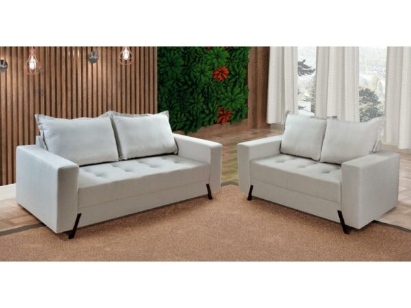Sofá 2x3 Lugares Ref.8100 -  Bege Linho