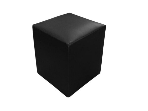 Puff quadrado – Preto Corino