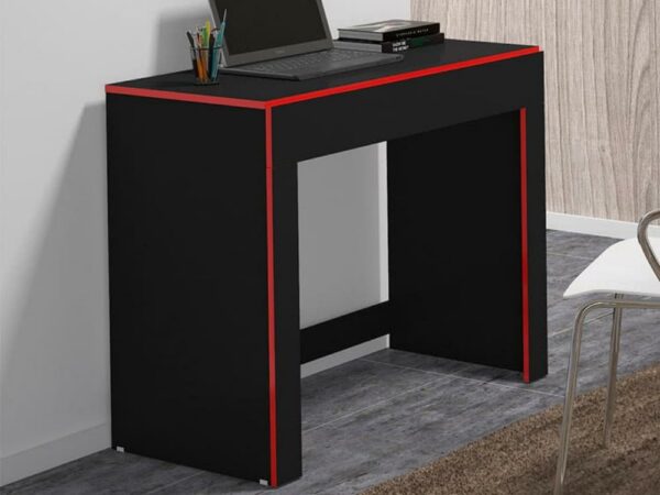 Escrivaninha Alice 1 gaveta – Preto/Vermelho