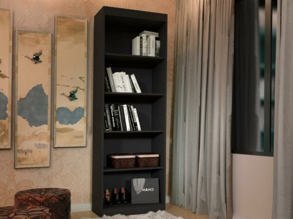 Livreiro Clara 5 prateleiras – Preto