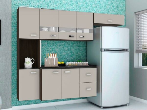 Cozinha Suspensa Júlia – Chocolate/Off white