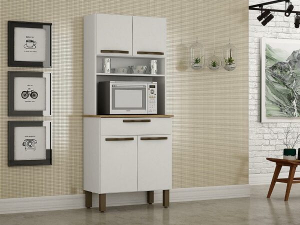 Armário de Cozinha Kit Turim 4 portas - Branco