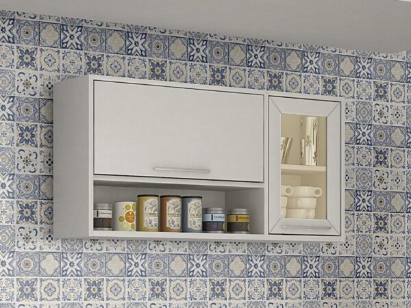 Armário de Cozinha Aéreo Paris 1,20 - Branco