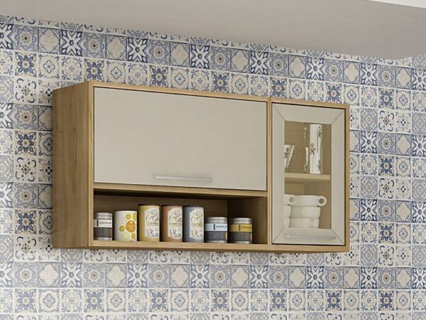 Armário de Cozinha Aéreo Paris 1,20 - Carvalho/Off White