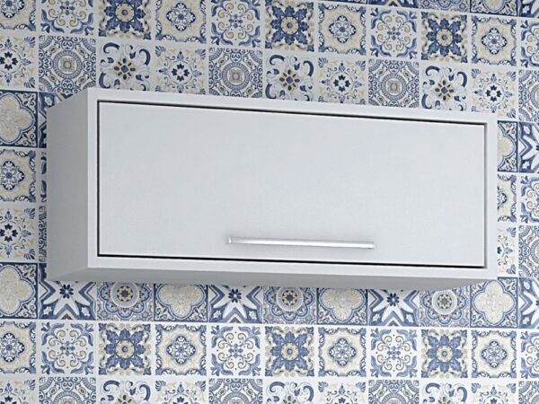 Armário de Cozinha Aéreo Geladeira Paris  - Branco