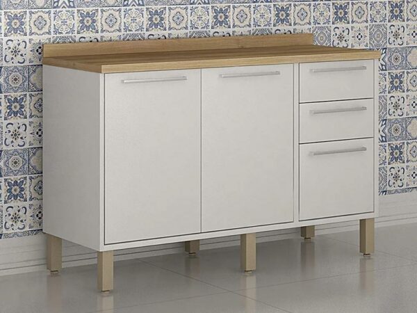 Balcão de Cozinha Paris 1,20 - Branco