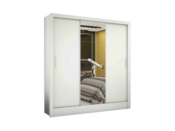 Guarda-Roupa Dubai Plus c/ espelho 3 portas e 3 gavetas – Branco