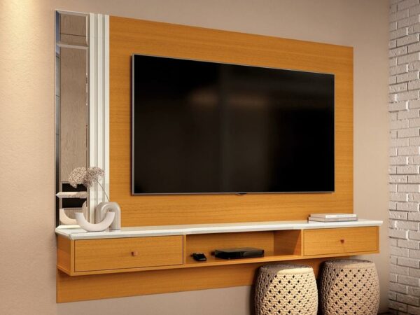 Painel Arezzo 55" –  Cedro/Off white