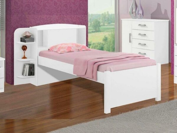Cama solteiro Milênio Plus – Branco