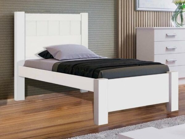 Cama solteiro Primícia Plus – Branco