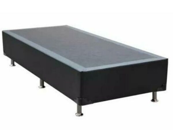 Base Box Silmer Solteiro Corino Preto - 88x188x26