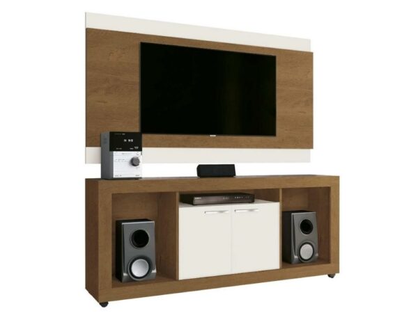Rack Com Painel Triton 58" – Naturale/Off White
