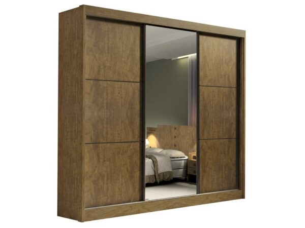 Guarda-Roupa New Dallas 3 portas e 6 gavetas – Ipê