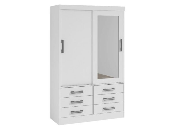 Guarda-Roupa Meridian 2 portas e 6 gavetas – Branco