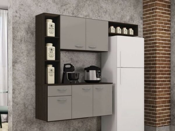 Cozinha Suspensa Isis – Chocolate/Off white