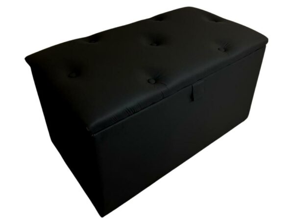 Recamier Baú Solteiro – Preto Corino