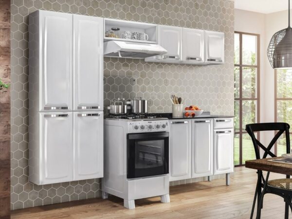 Cozinha Completa Rose 4 peças Aço – Branco