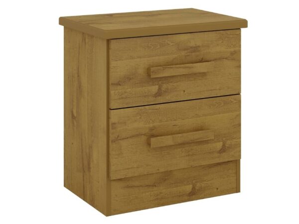 Mesa de cabeceira New Athos 2 gavetas – Carvalho