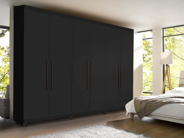 Guarda-Roupa Porto Bello Plus 6 portas – Preto