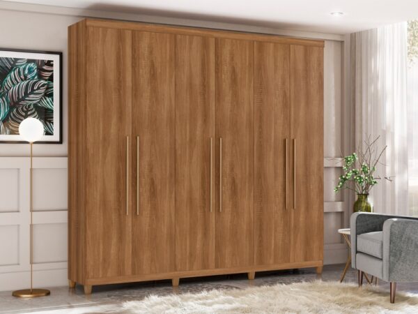 Guarda-Roupa Porto Bello Plus 6 portas – Mel
