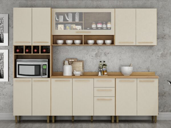 Cozinha Completa Pérola 5 peças – Cinamomo/Off white