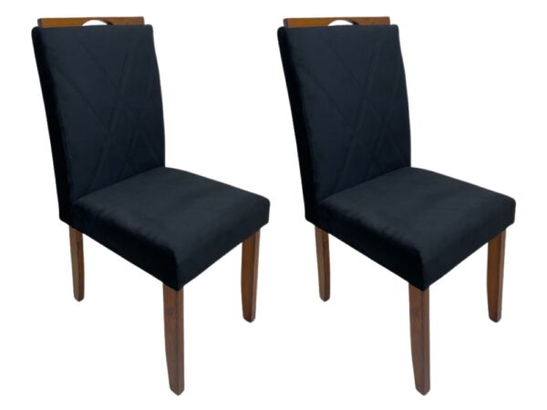 Conjunto Cadeiras Califórnia 2 unidades – Cinamomo/Preto