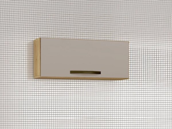 Armário de Cozinha Aéreo Geladeira Valência - Carvalho/Off White