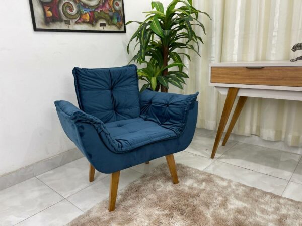 Poltrona Opala – Azul Veludão