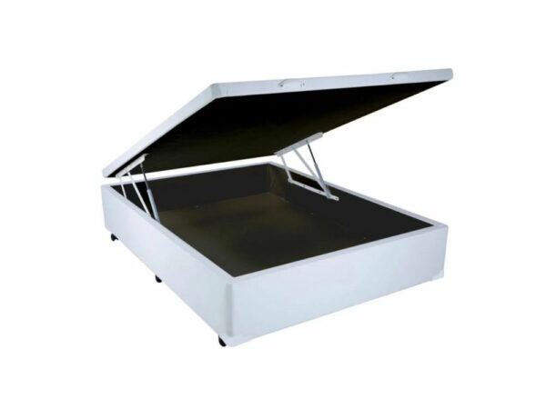Base Box Baú Classic casal – Branco Corino