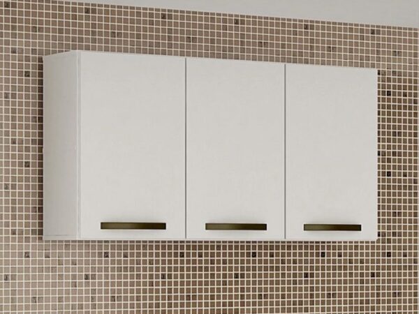 Armário de Cozinha Aéreo Valência Triplo 1,20 - Branco