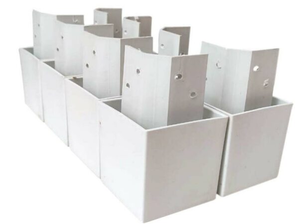 Kit com 8 pés plástico - Branco