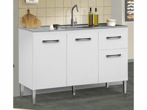 Balcão de cozinha França para pia 1,18 – Branco