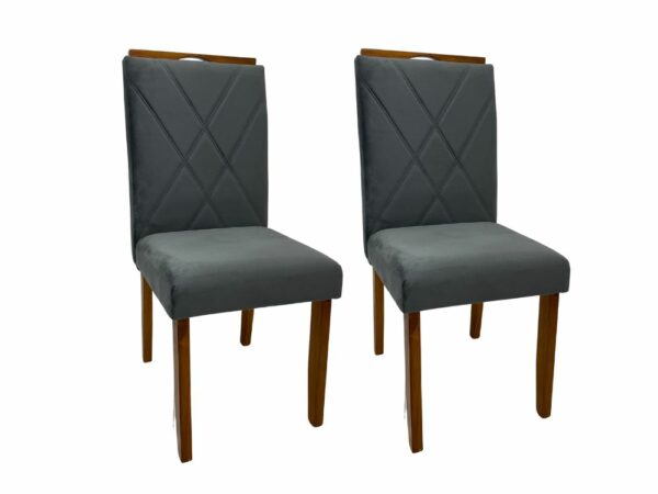 Conjunto Cadeiras Califórnia 2 unidades – Cinamomo/Chumbo