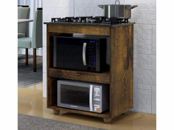 Balcão Turim para cooktop 5 bocas – Ipê
