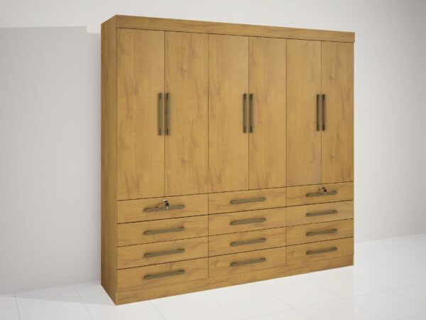 Guarda-Roupa Mônaco 6 portas e 12 gavetas – Cinamomo