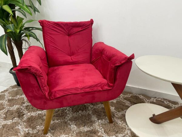 Poltrona Opala – Vermelho Veludão