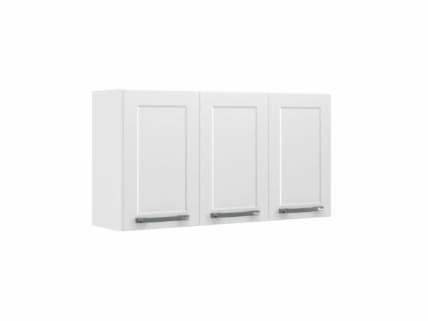 Armário de Cozinha Aéreo Triplo Florença Aço 1,05 - Branco