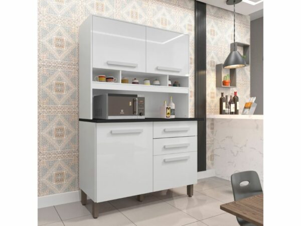 Kit de Cozinha Sofia 4 Portas 2 Gavetas - Branco
