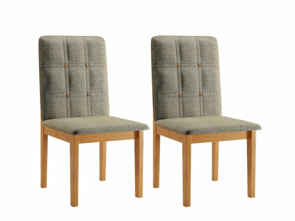 Conjunto Cadeiras Ágata 2 unidade - Cinamomo/Cinza