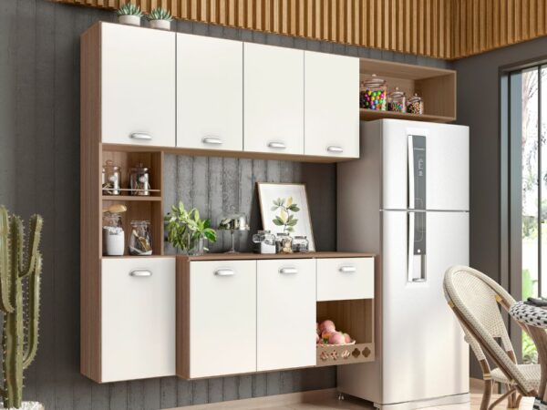 Cozinha Suspensa Mila  – Carvalho/Off White