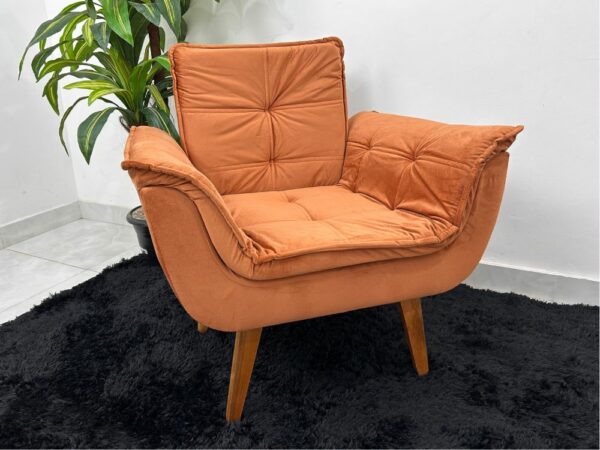 Poltrona Opala – Terracota Veludão