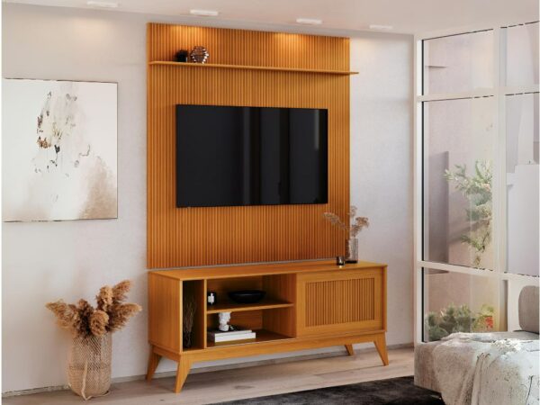 Rack Aruba com Painel Avant 55″ –  Cedro Ripado