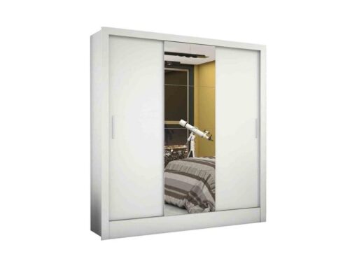 Guarda-Roupa Dubai Plus c/ espelho 3 portas e 3 gavetas - Branco