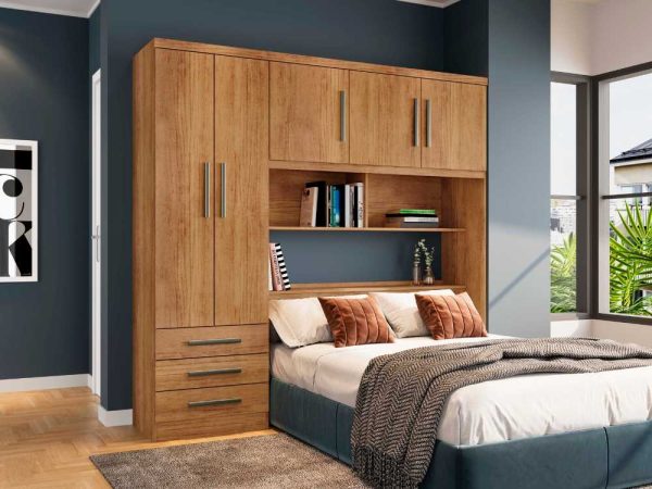 Guarda-Roupa México 5 portas Casal - Cedro