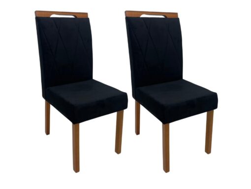 Conjunto Cadeiras Isa 2 unidades - Cinamomo/Preto