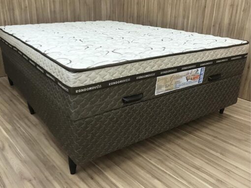 Cama box Baú Golden Light Casal - 138x188x62